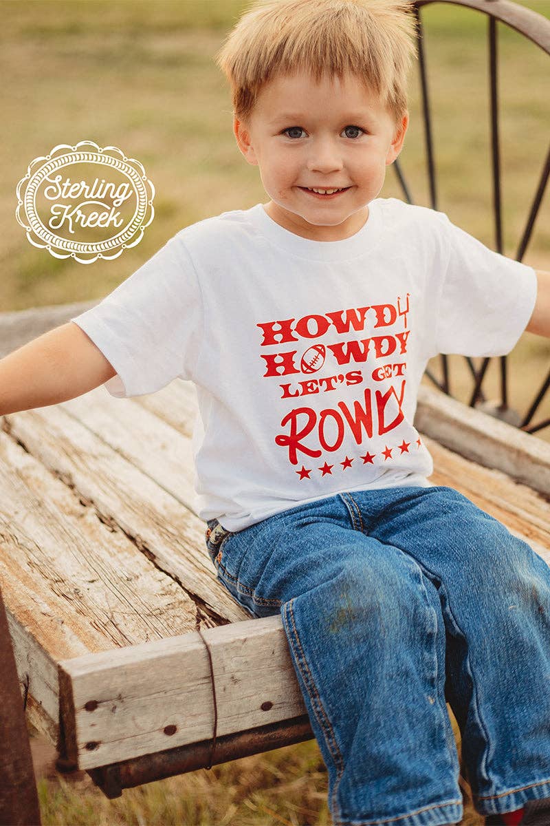 Howdy Howdy Kids Tee White & Red