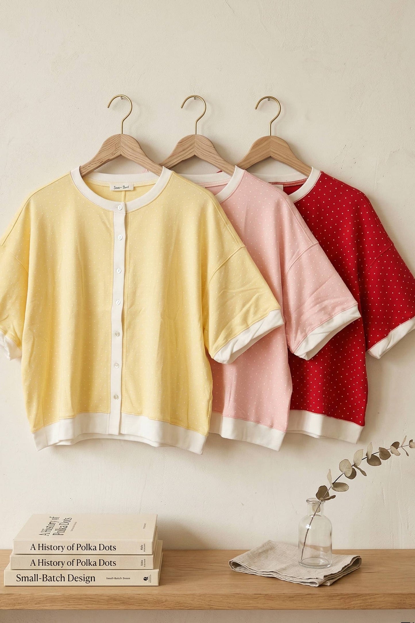 Polka Dot Button Top