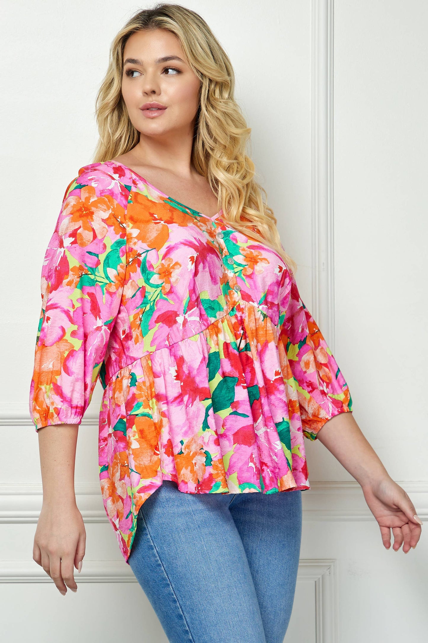 Pink Floral Top