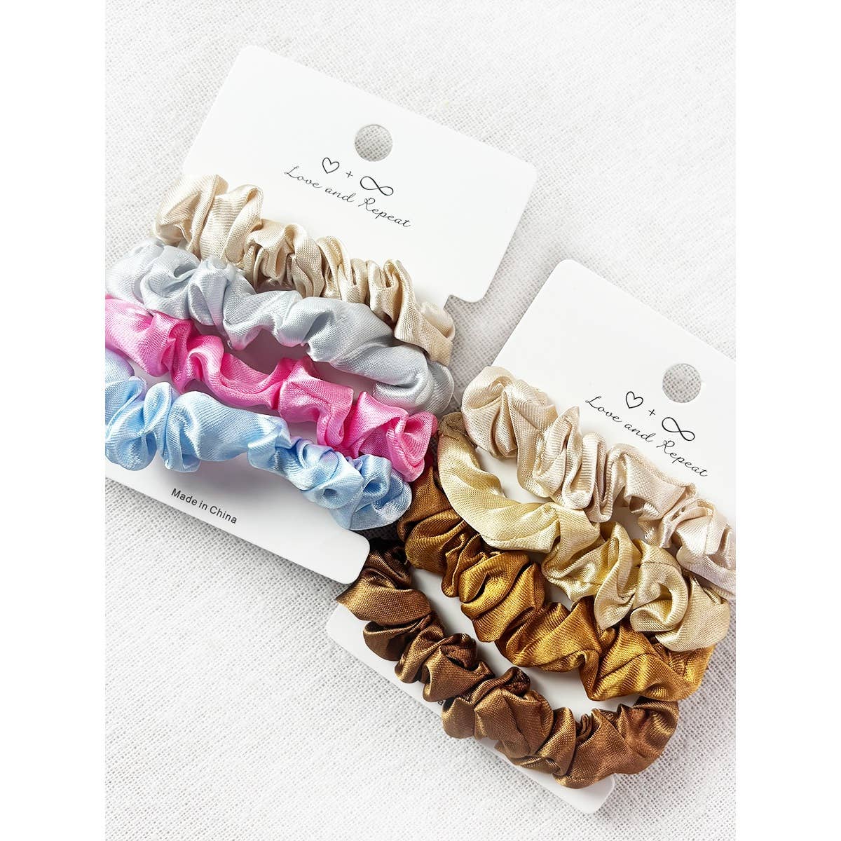 4-Pcs Satin Scrunchie Set