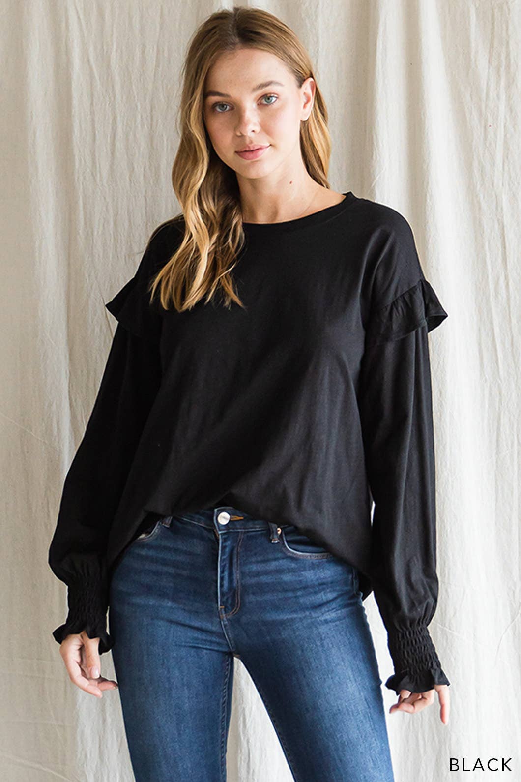 Women's Cotton Ruffle Top