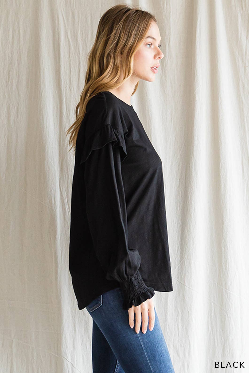 Women's Cotton Ruffle Top