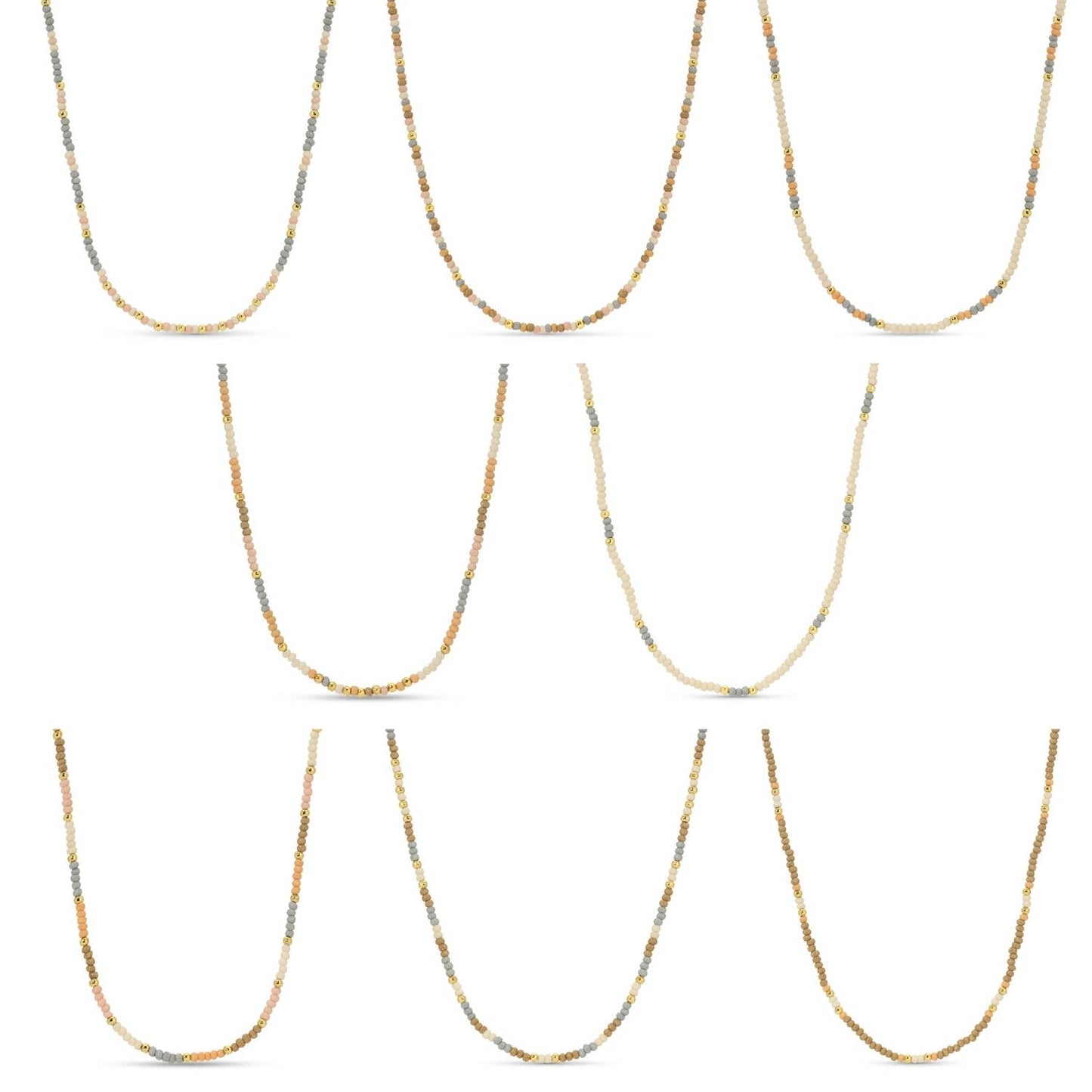 Splendid Iris Seed Bead Necklaces