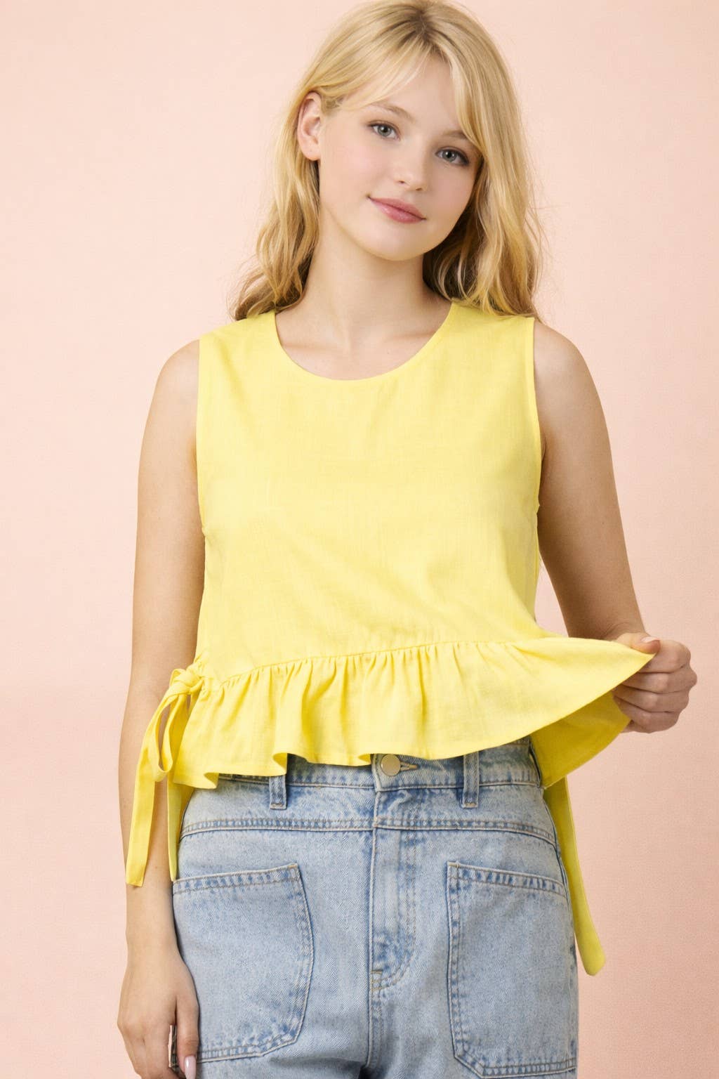 Olivia Side Tie Dot Top