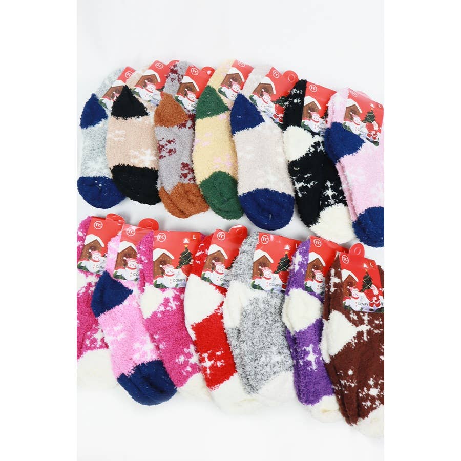 Kids Snowflake Fluffy Socks