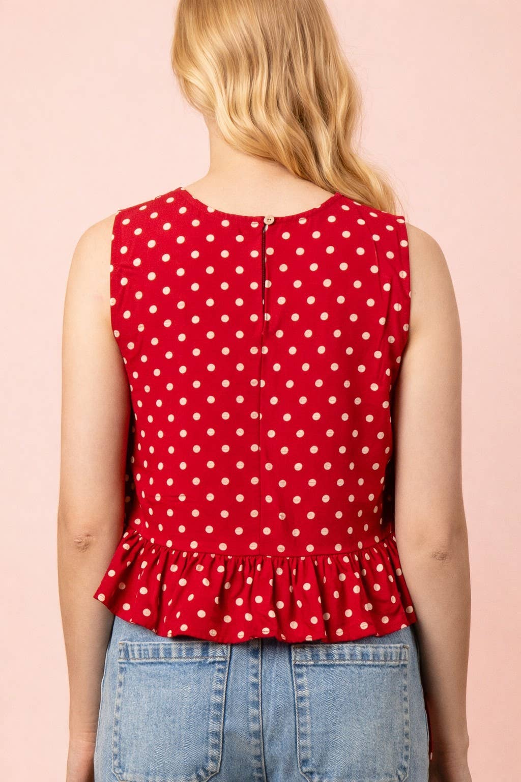 Olivia Side Tie Dot Top