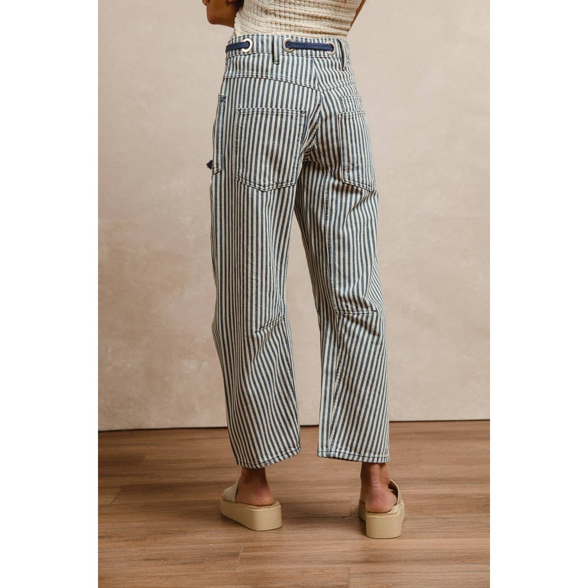 Striped Twill Pants