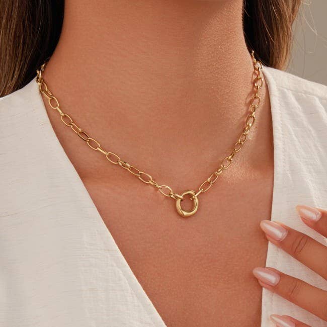 Tarnish-free Oval Chain Necklace