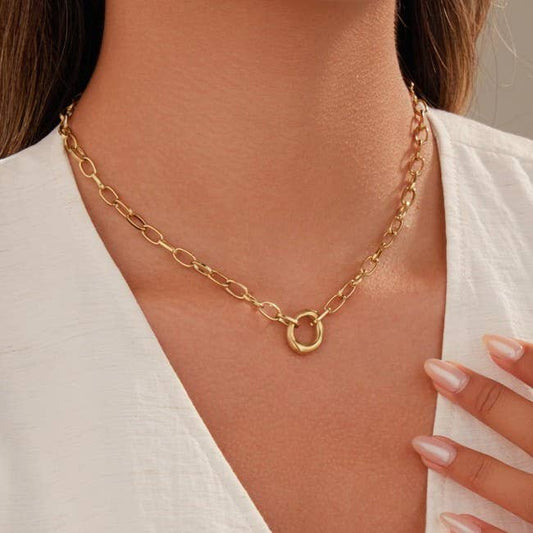 Tarnish-free Oval Chain Necklace
