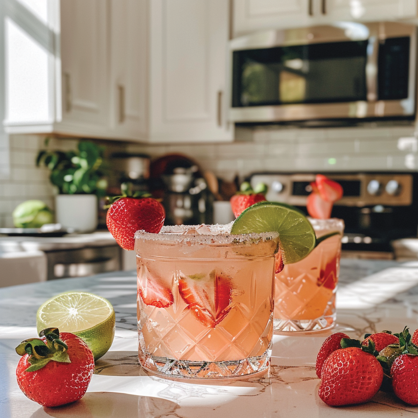 Natural Strawberry Key Lime Margarita - Mixer