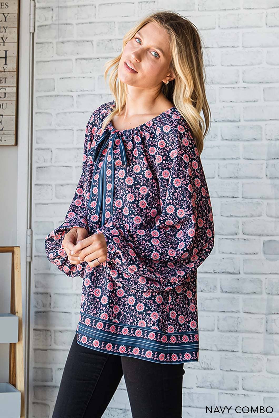 Renea Olive Long Sleeve Top