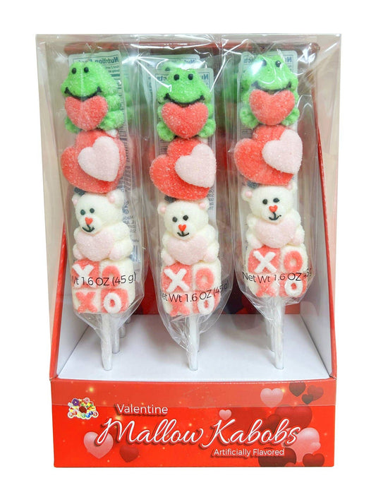 4pc Valentine's Day Heart Marshmallow Kabobs