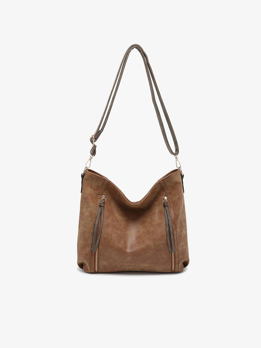 Mina Distressed Hobo Bag