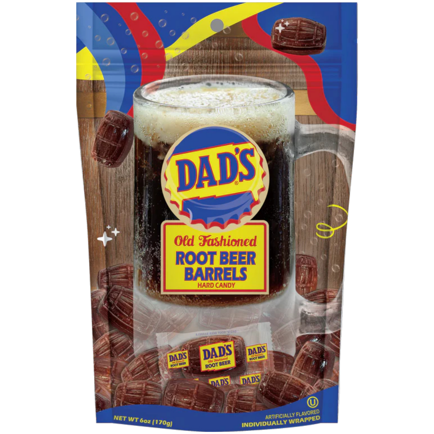 Dad's Root Beer Barrels Hard Candy Peg Bag