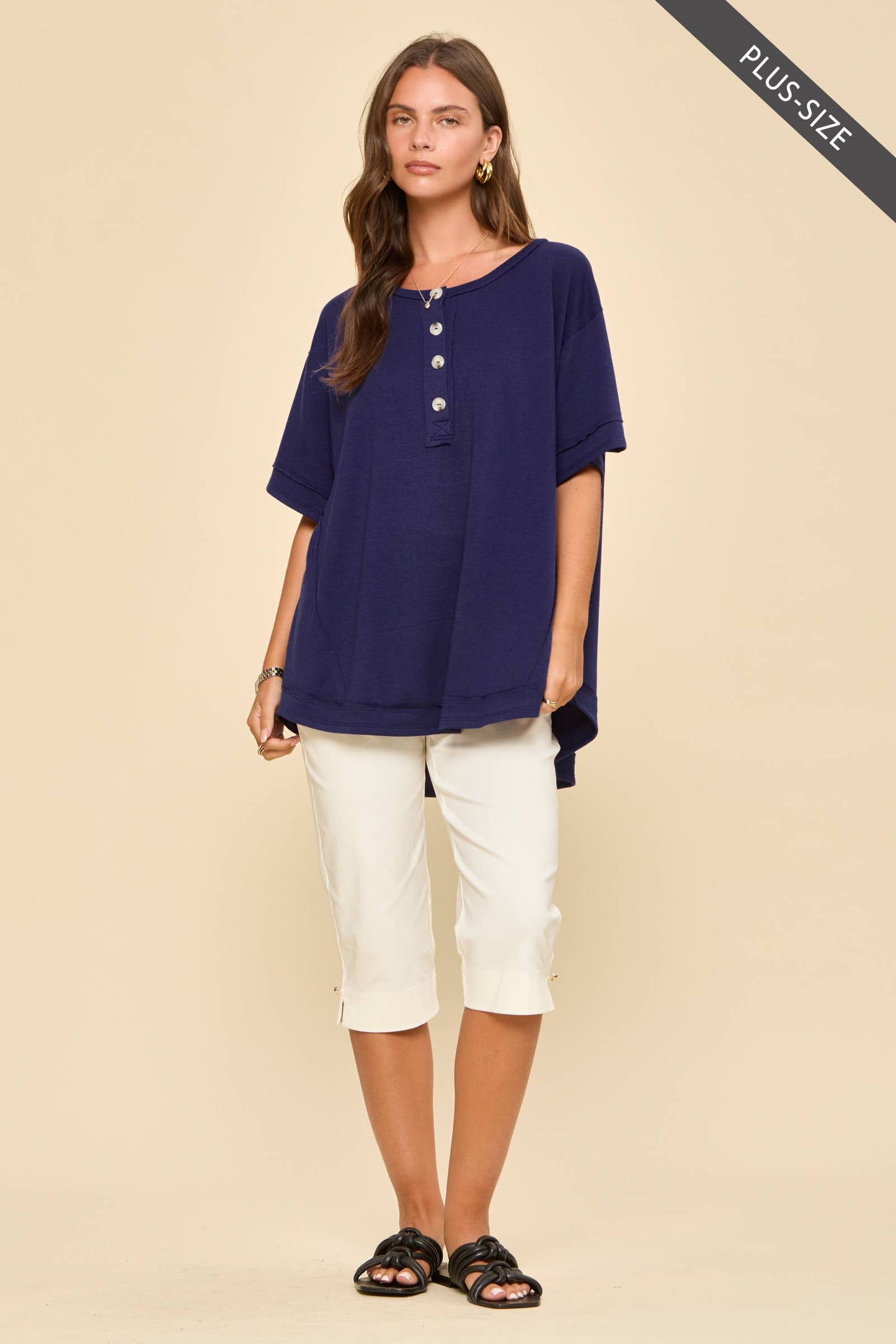 Textured Terry Knit Top