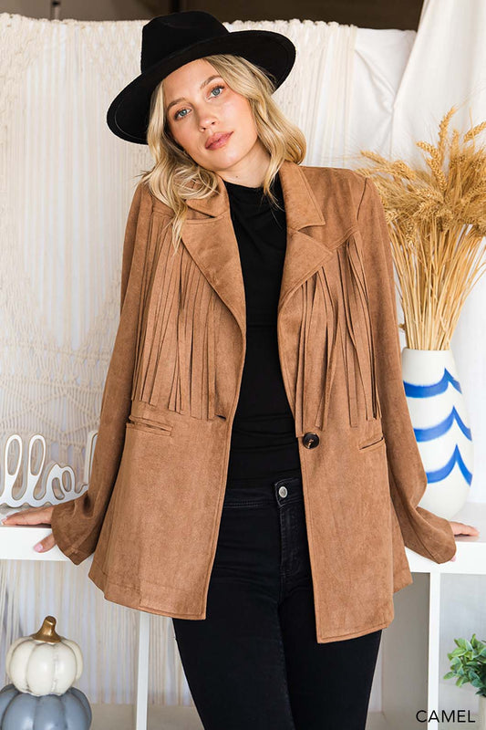 Fringe Detailed Women's Jacket