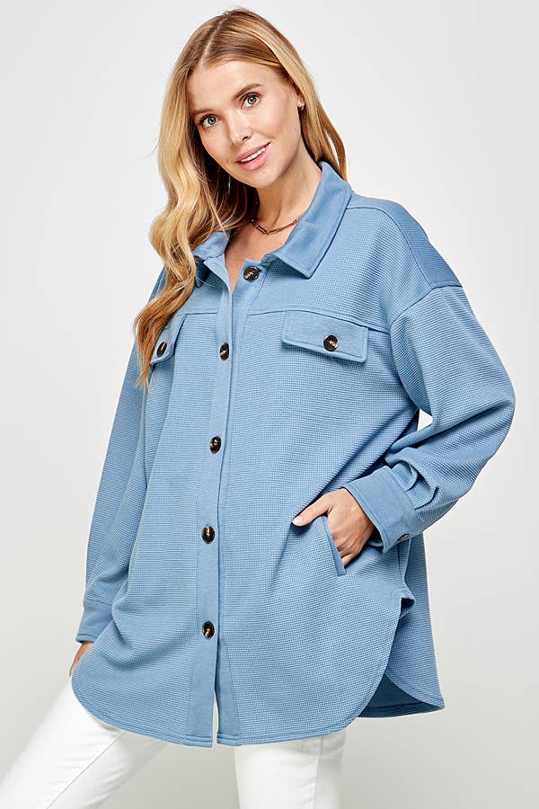 Waffle Scuba Shacket