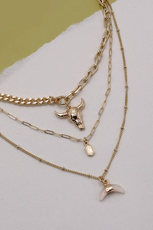 Bull Layered Necklace