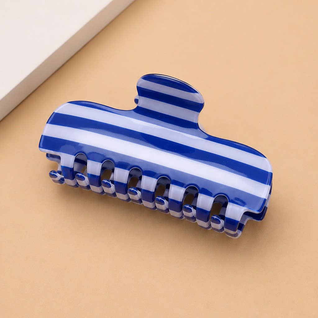 Retro Striped Claw Clip