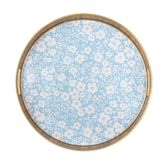 Floral Plastic Serving Tray