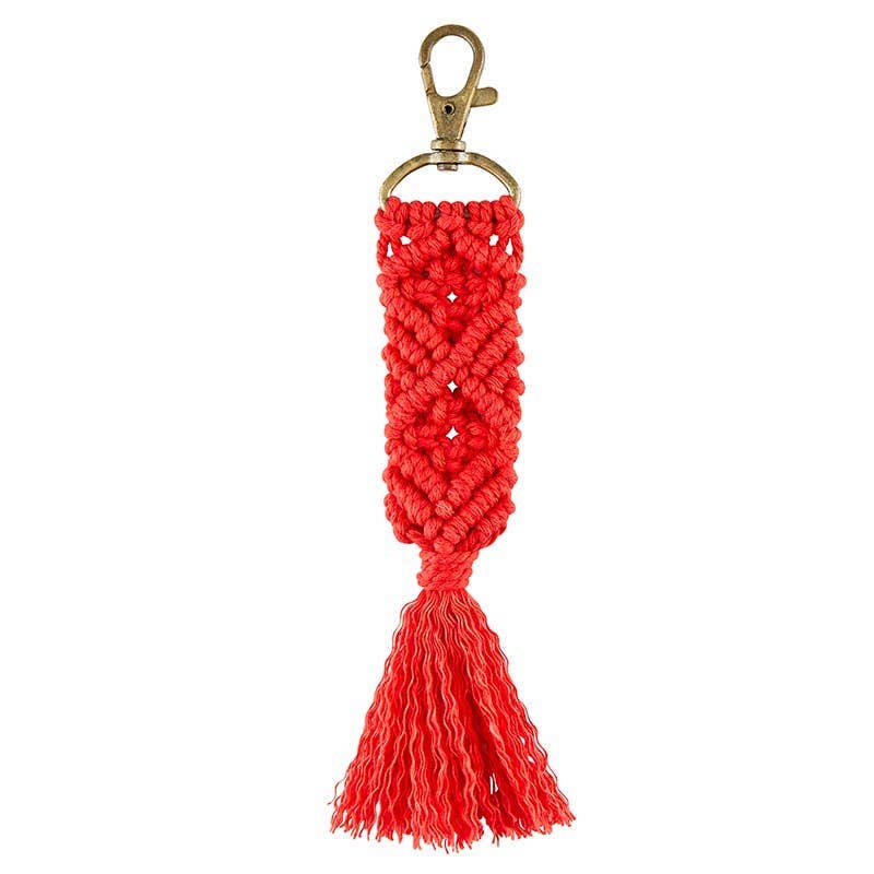 Macrame Keychain-Red