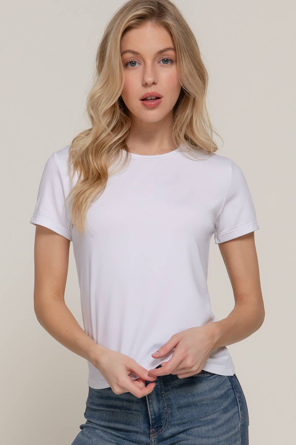 Short Sleeve Butter Soft Round Neck Top