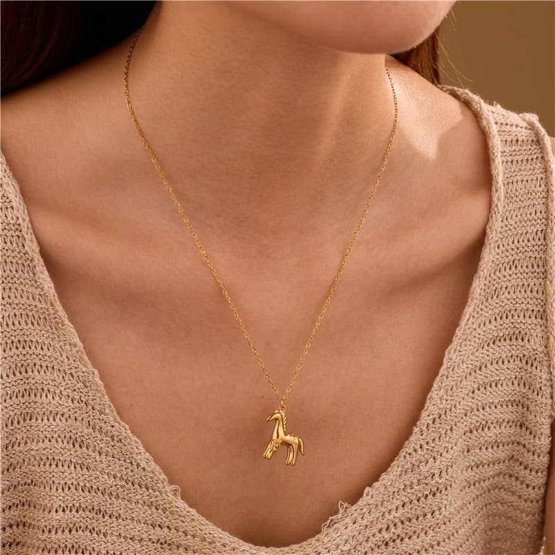 Waterproof Horse Necklace