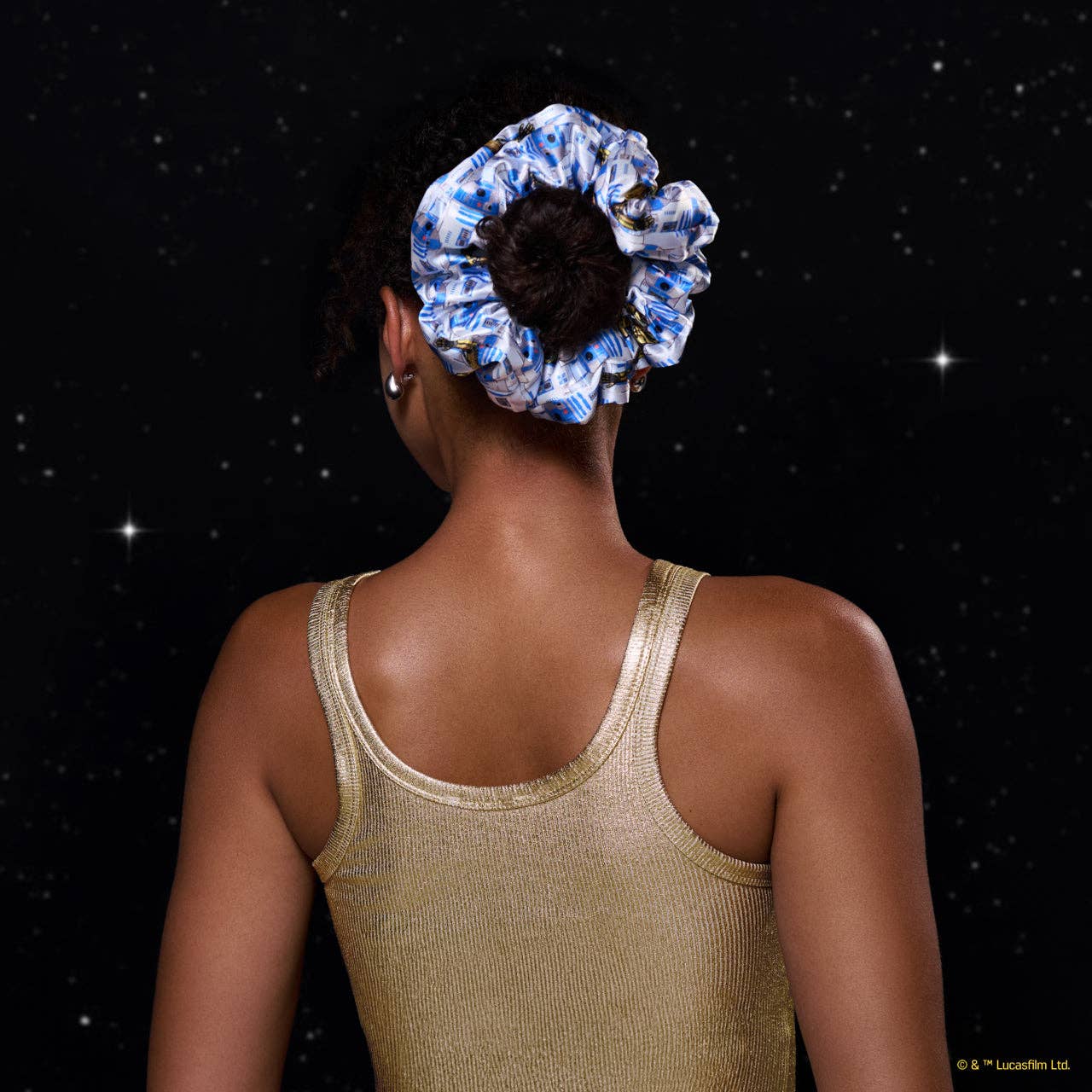 Star Wars™ & Kitsch Pillow Scrunchies® in Satin - R2-D2 & Stormtroopers