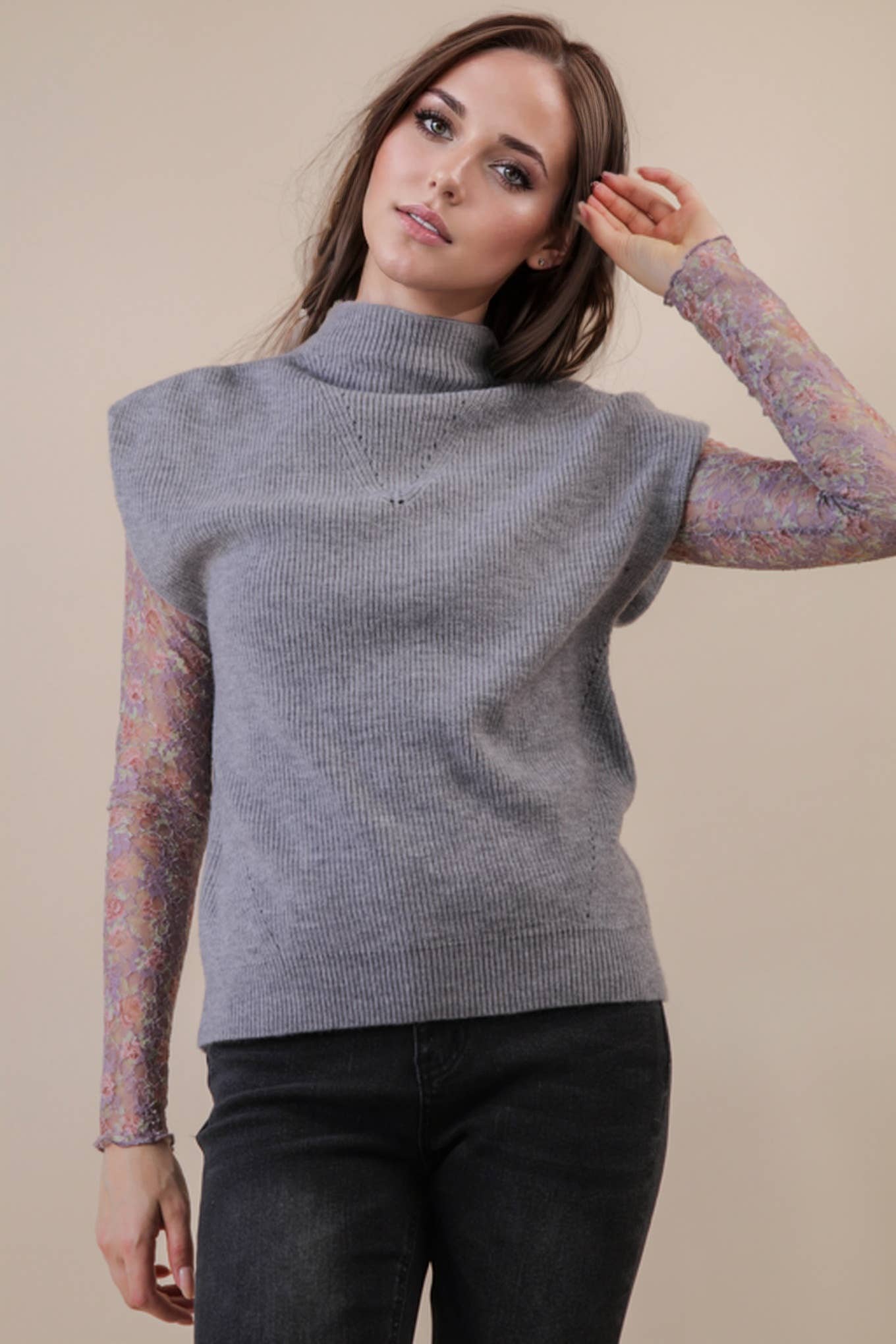Soft Knit Sweater Vest Top