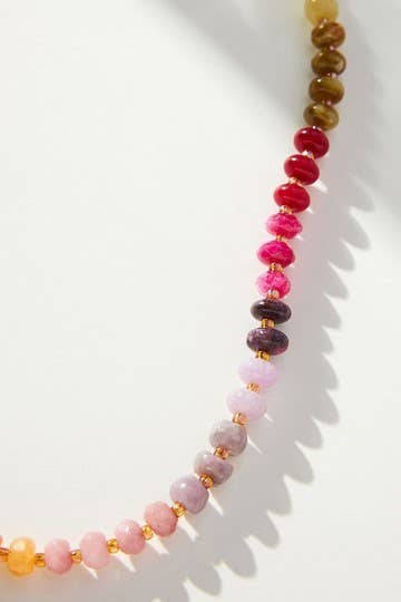 Agate Stone Bead Necklace