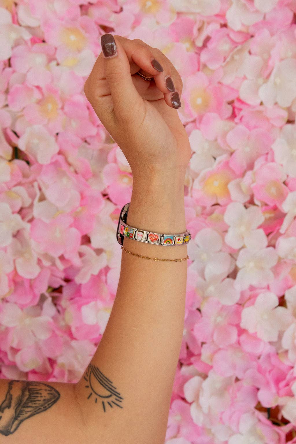 Silver Charm Watch Band