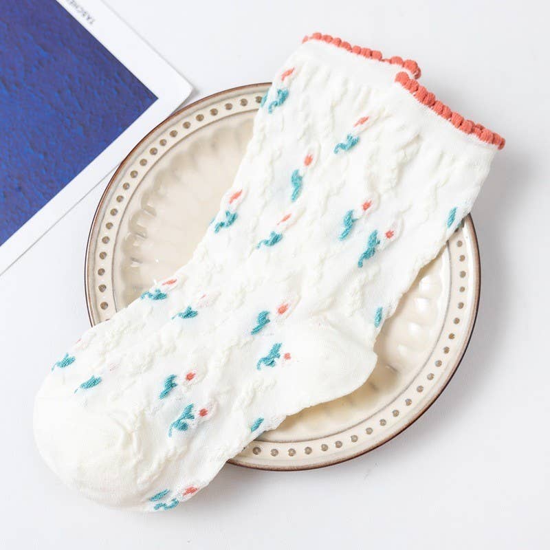 Embroidered Crew Sock