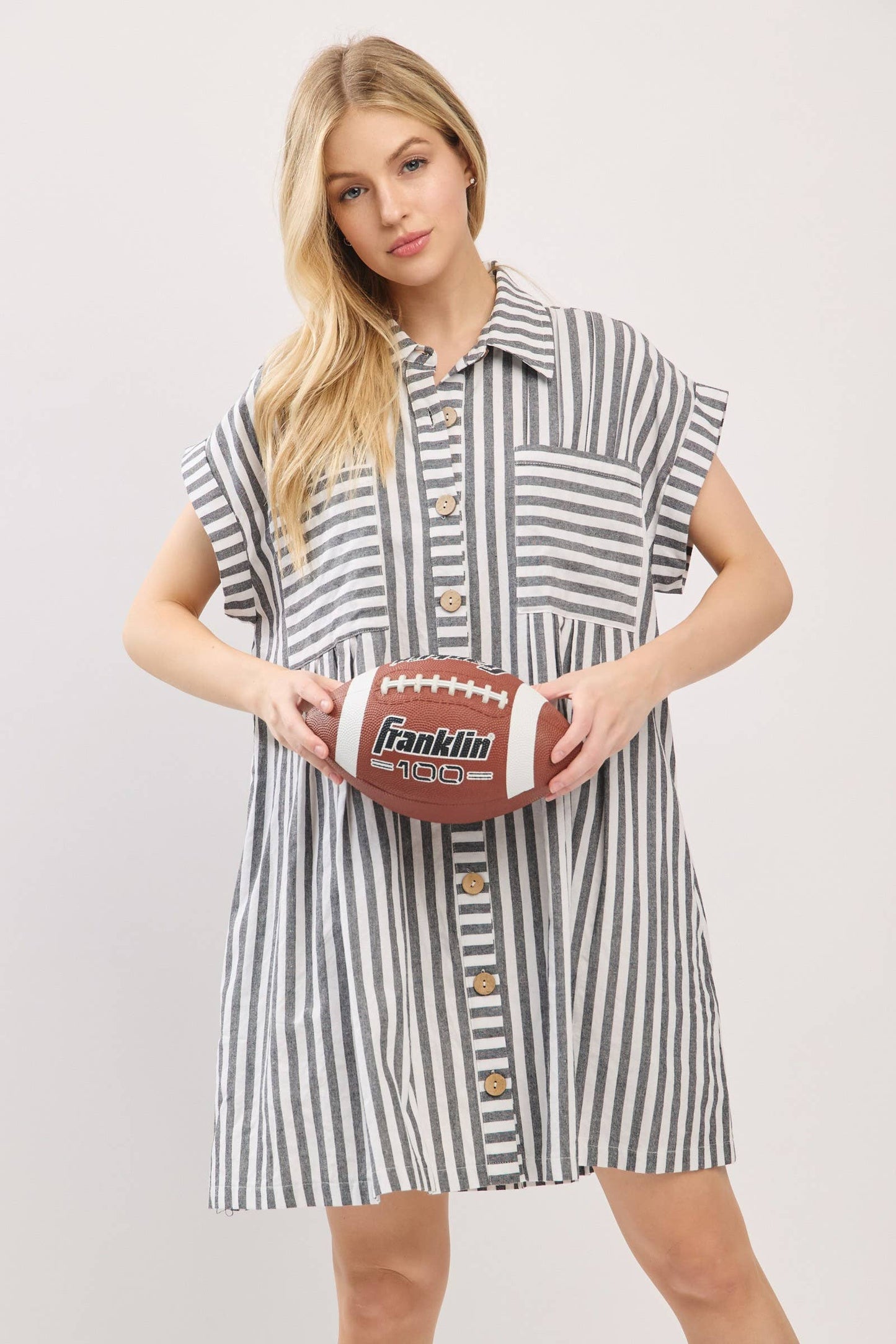 Cotton Striped Dress