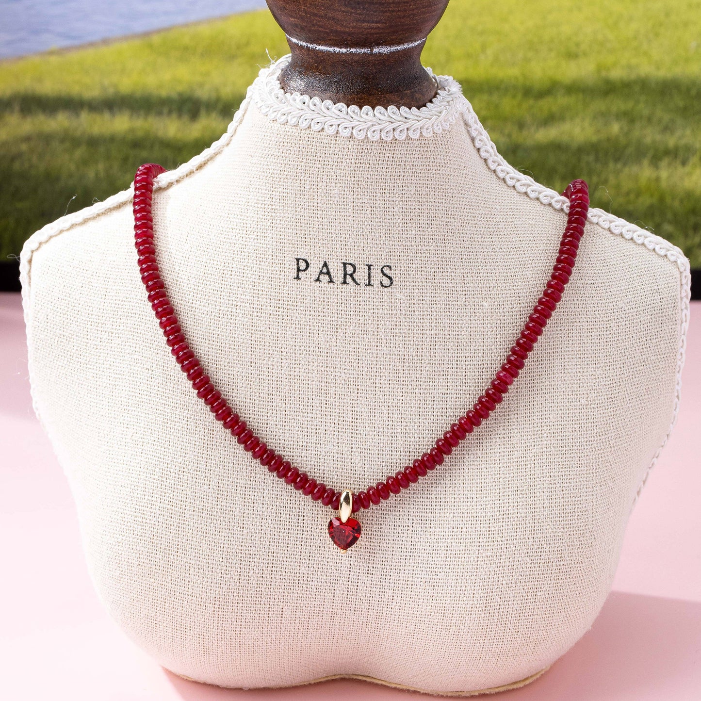 Natural Stone Beaded Necklace