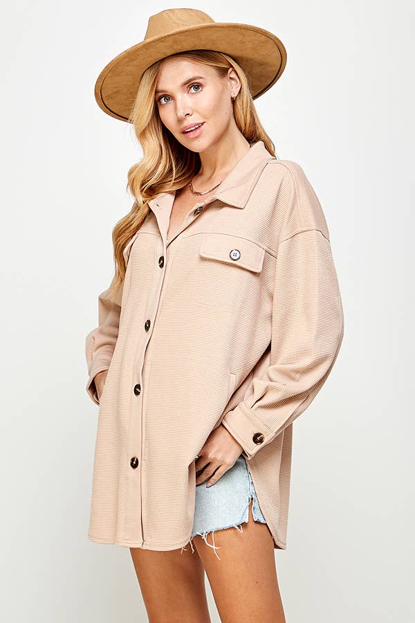 Waffle Scuba Shacket