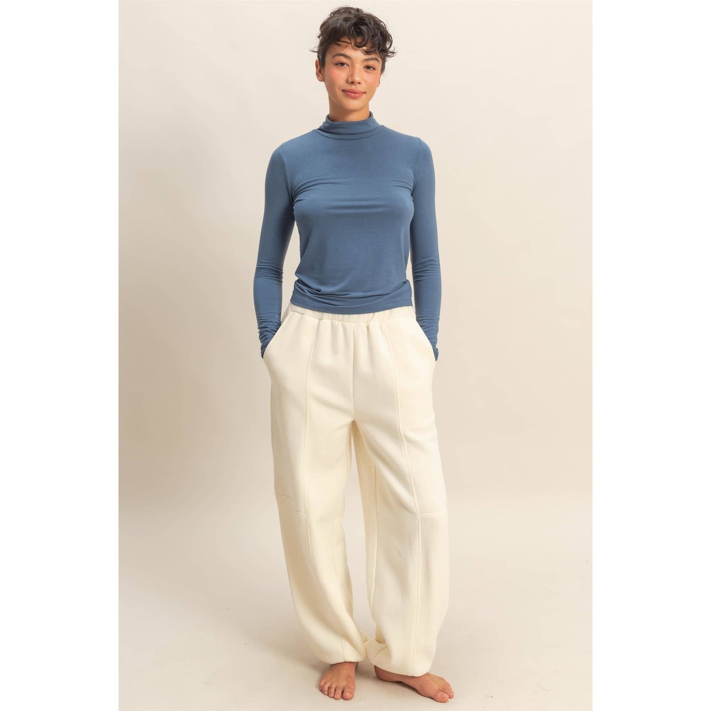 Turtleneck Long Sleeve Fitted Top