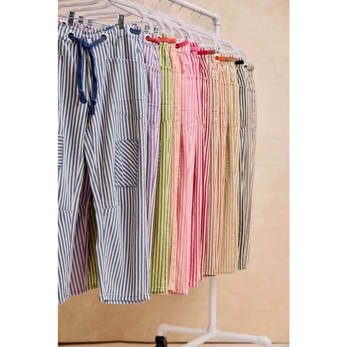 Striped Twill Pants