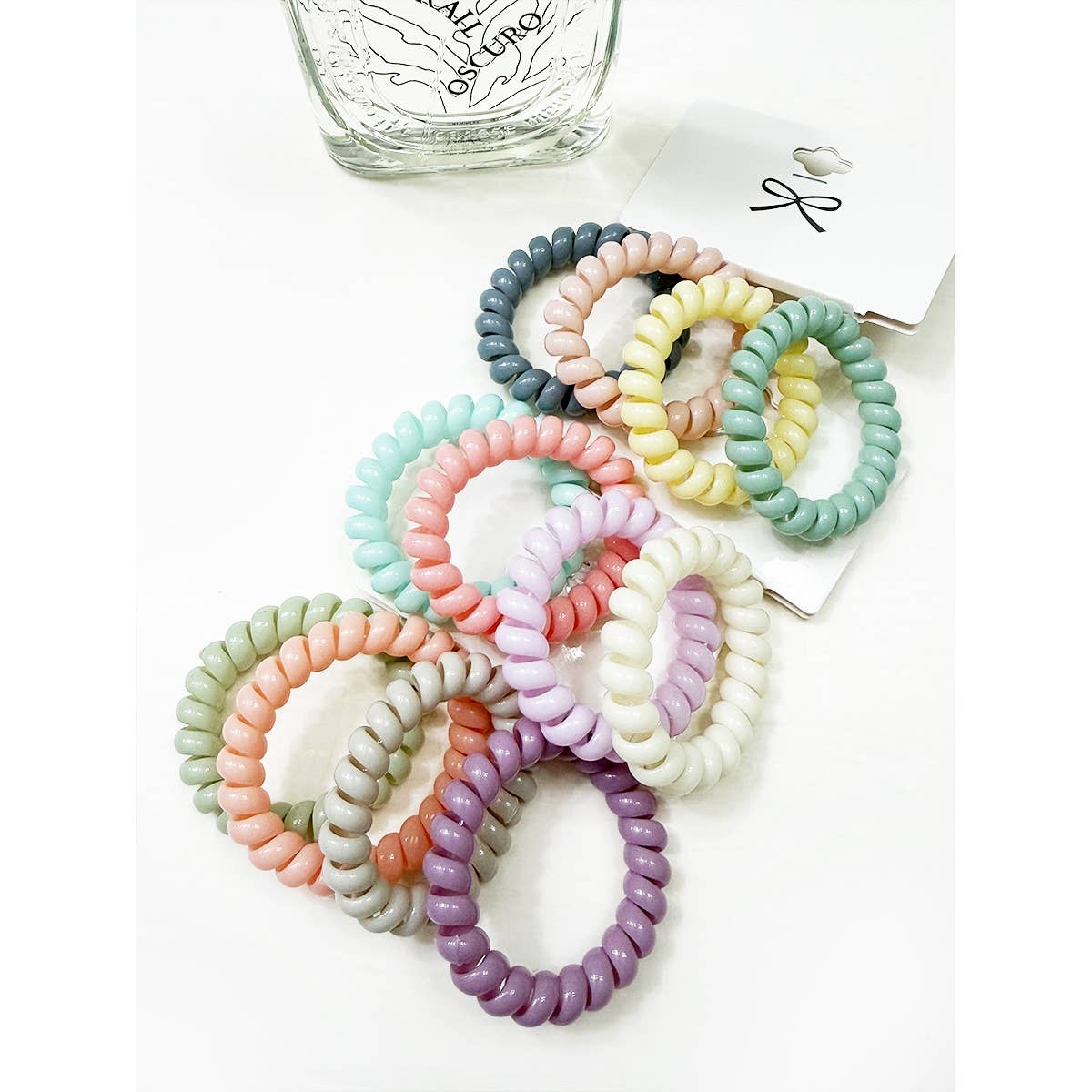 Pastel Spiral Hair Tie Set