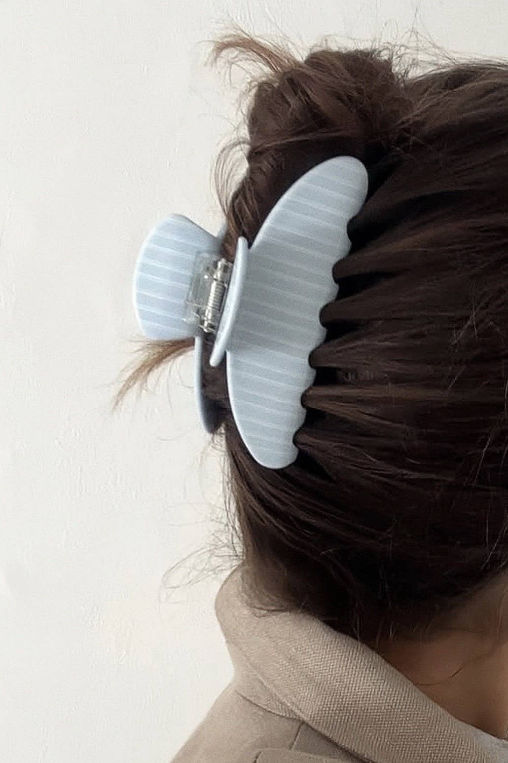 Jumbo Stripe Plaid Claw Clip