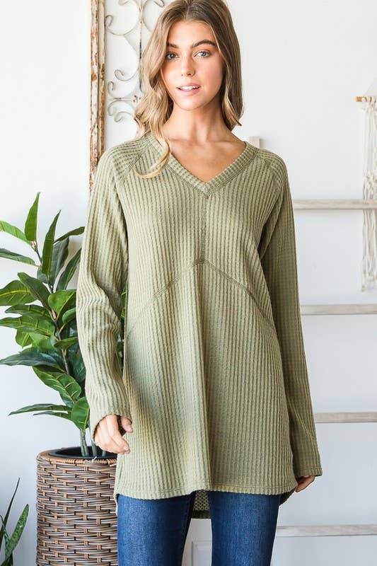 Solid Waffle Stitch Top