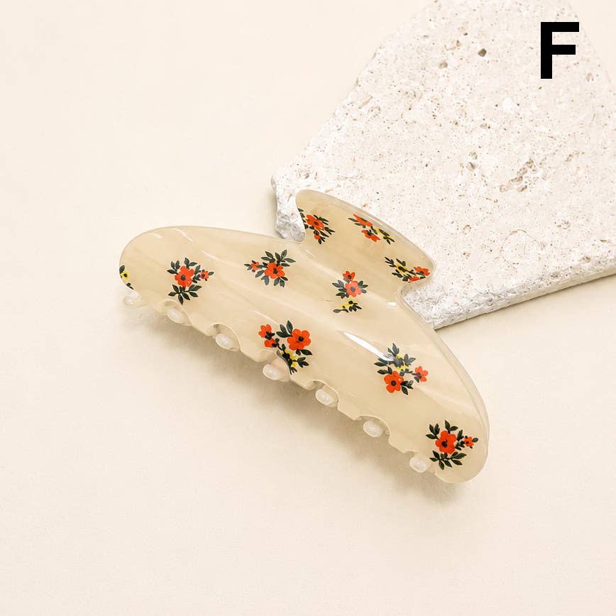 Floral Hair Claw Clip