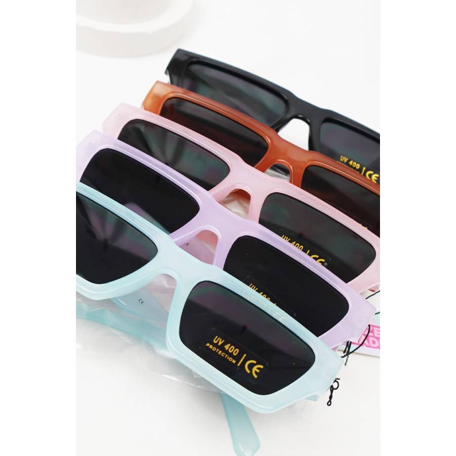 Bold Rim Angled Square Sunglasses