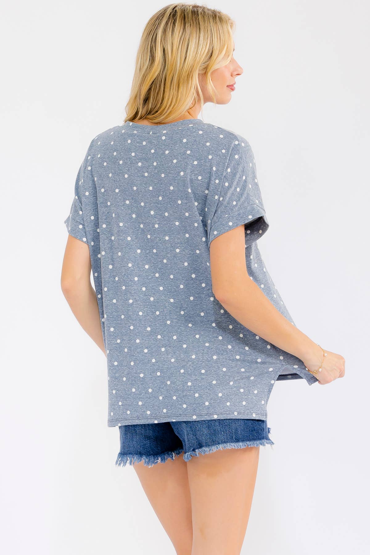 Polka Dot Flowy Top