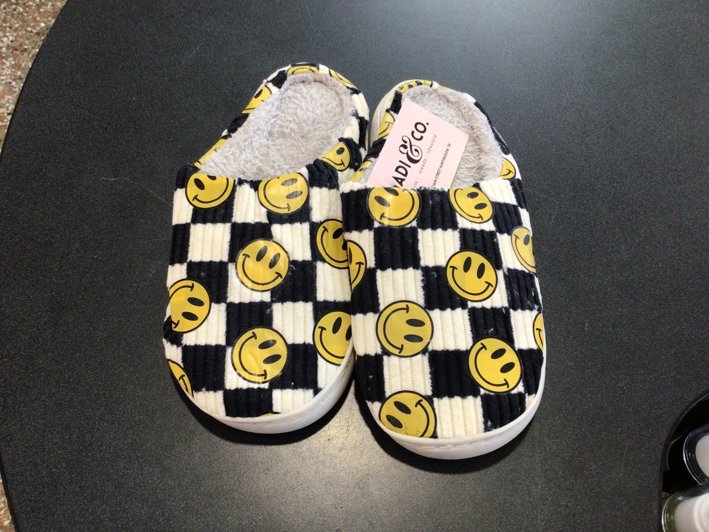 Plush Checker Slippers