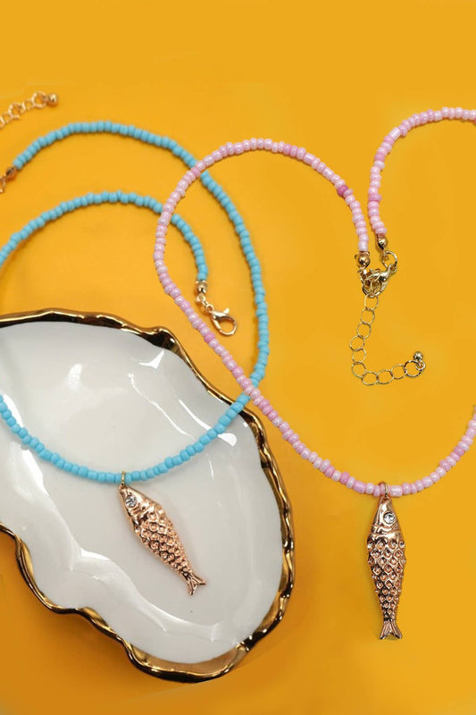 Waterproof Beaded Sardine Necklace