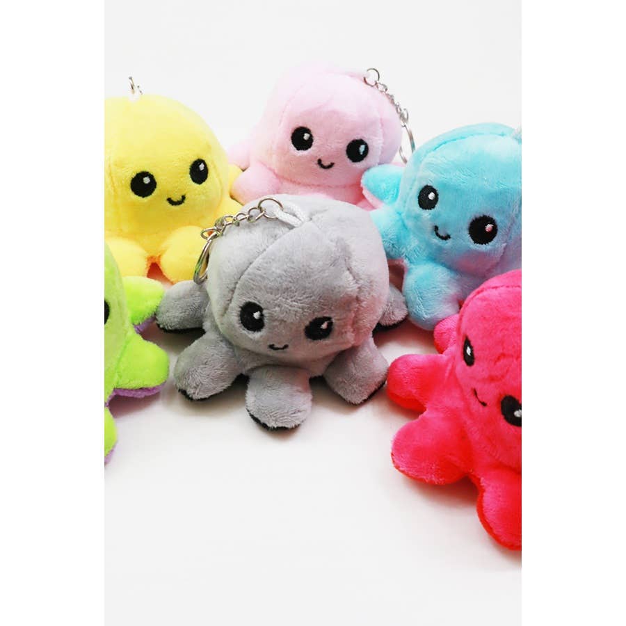 Mini Reversible Octopus Plushie Keychain