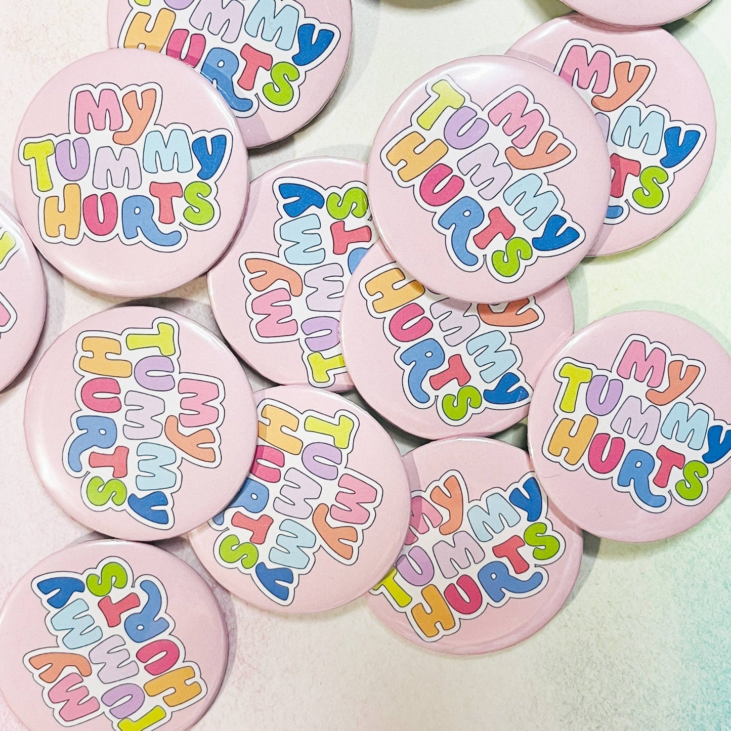 Button Pin 2.25" My Tummy Hurts