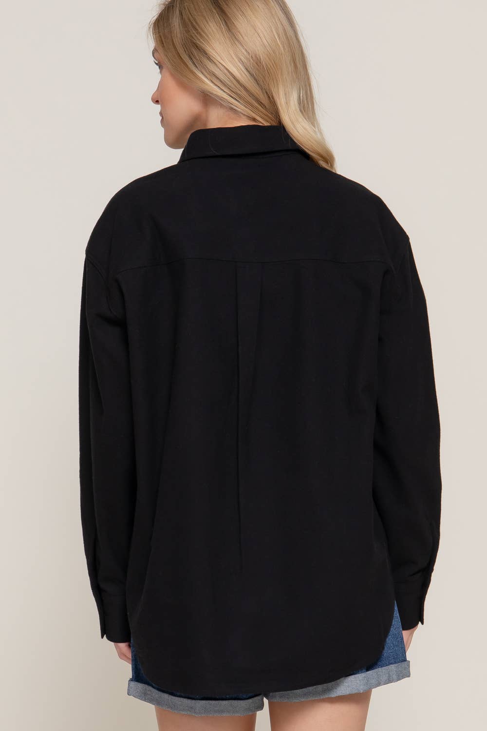 Relaxed Cotton Button Up Shirt