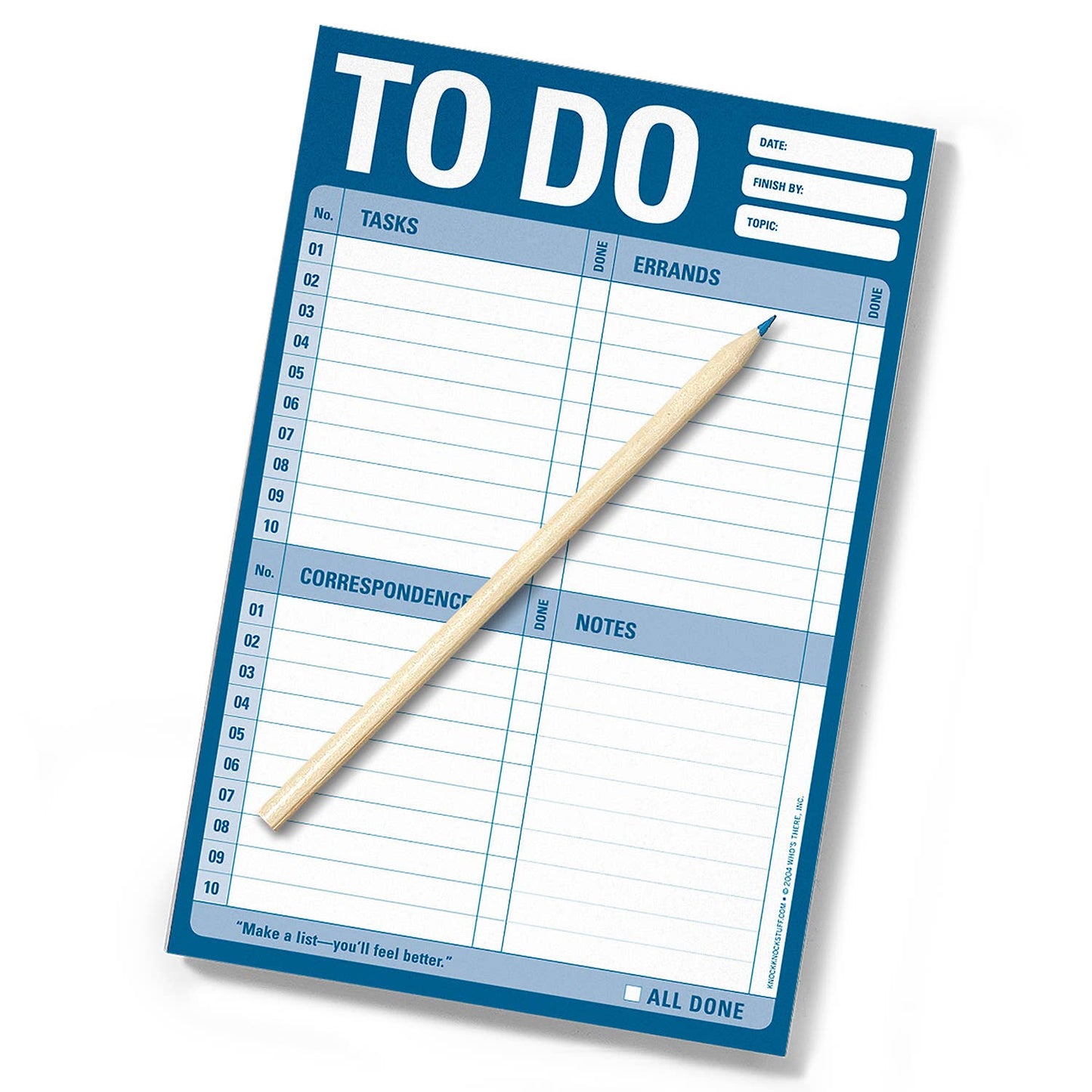 To Do Pad - Organized Notepad, 60 Sheets