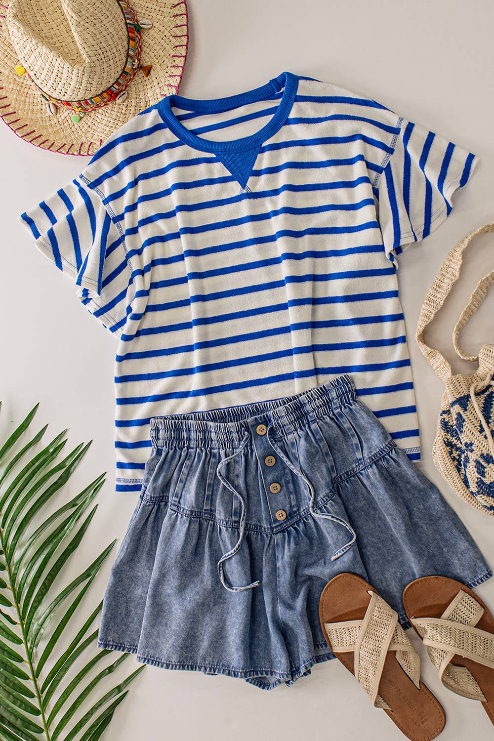 Sophia Ruffle Stripe Knit Top
